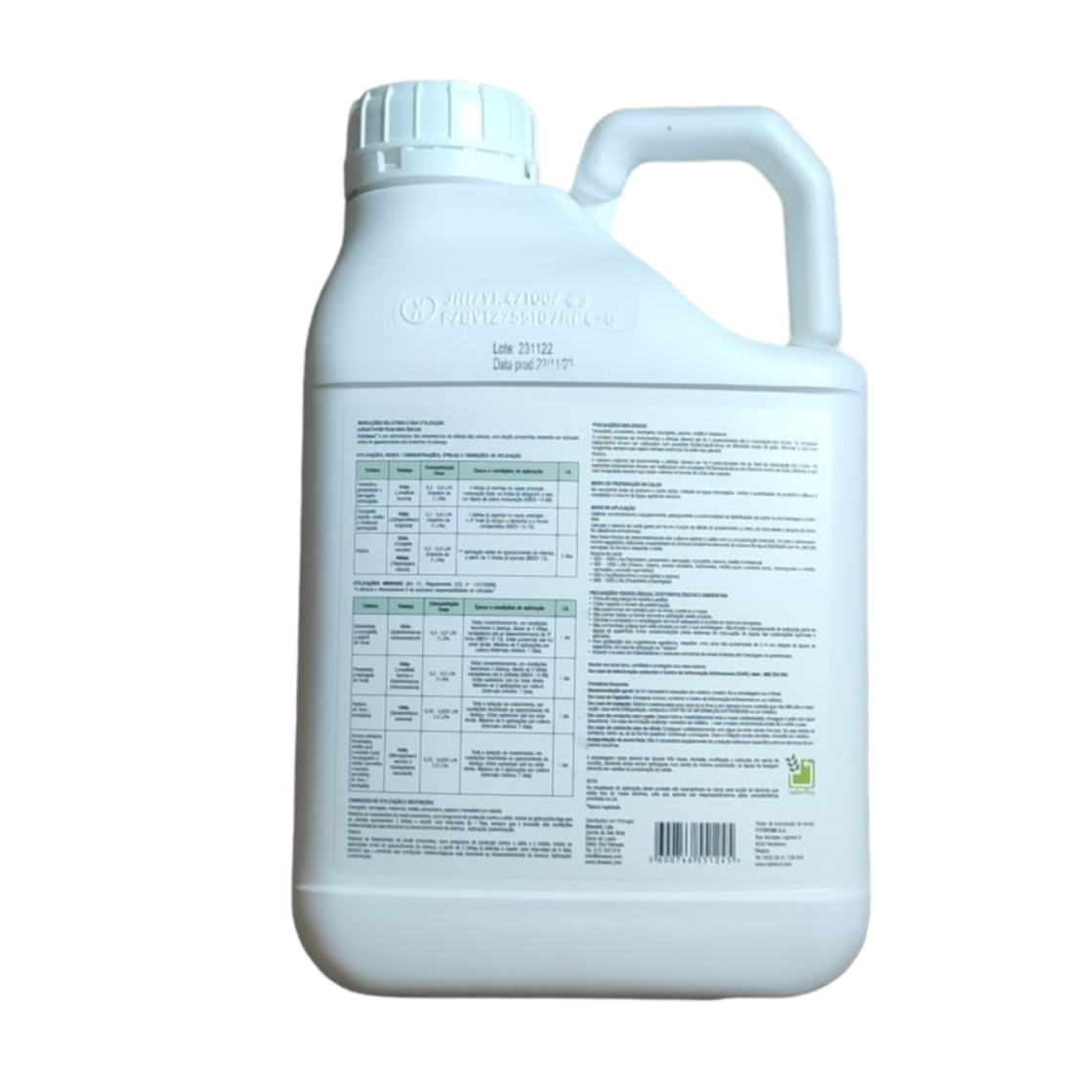 Embalagem plástico branco do fungicida FytoSave® (5 l) - verso.